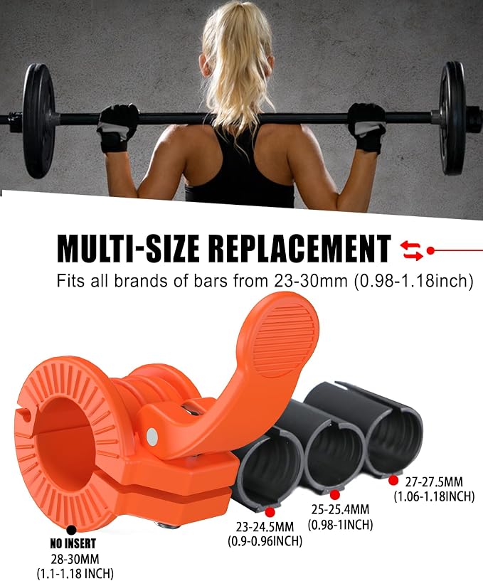 Barbell Clips 1 Inch Quick Release Weight Clamps 0.9-1.18inch Multi-Size - Image 3