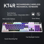 iRocks K74R Wireless RGB Illuminated Mechanical Gaming Keyboard, Hot-Swappable - Image 2