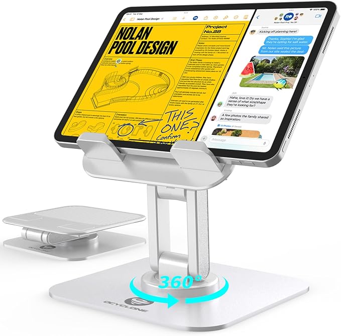 OCYCLONE for iPad Stand for Desk 360 Rotating Adjustable Portable Monitor by OCYCLONE