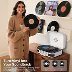 VINYLS LINK Vinyl Record Player 3 Speed ​​Bluetooth Turntable Belt Drive LP - Image 9
