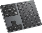 iClever Bluetooth Number Pad, Aluminum 34-Key Wireless Numeric Keypad, USB-C by iClever