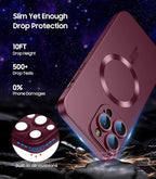 Magnetic for iPhone 15 Pro Case Slim Soft Silicone Bumper Shockproof Metallic - Image 4