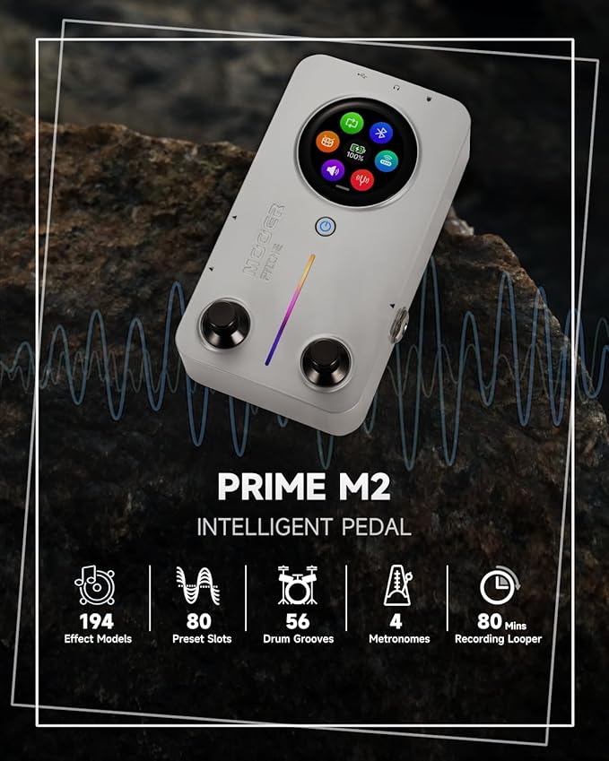 MOOER Prime M2 Multi Effects Processor Headphone Amp, AI Stereo Bass Guitar - Image 3