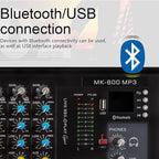 G-MARK MK800MP3 Professional Audio Mixer Sound Board 8 Channels Mixing Console - Image 2