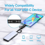 SD Card Reader, Aluminum 5in1 USB USB-C to SD Micro SD MS CF XD Card Reader - Image 3