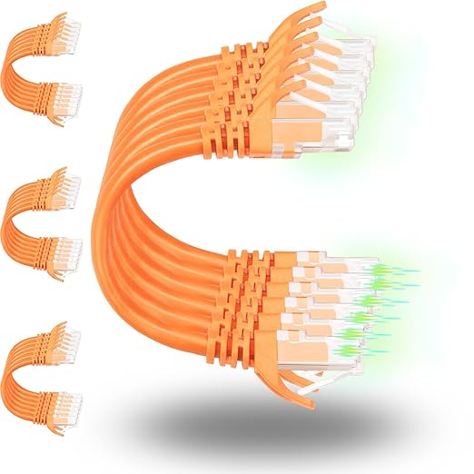 Rapink Patch Cables Cat6 1ft, Ethernet Patch Cable 10G Support, Cat 6 Patch by Rapink