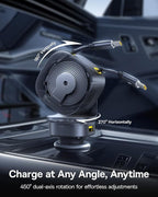 Baseus 163W Retractable Car Charger USB C Fast Charging, PrimeTrip VR2 Max 4 in - Image 6