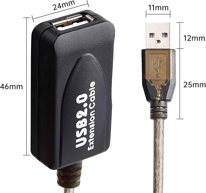 LDKCOK USB 2.0 Type A Male to A Female Active Repeater Extension Cable 60ft - Image 9