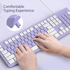 Computer Keyboard Wired, Plug Play USB Keyboard, Low Profile Chiclet Keys - Image 6