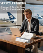 Inkless Portable Printer for Travel, 300DPI Wireless Thermal Printer Support - Image 7