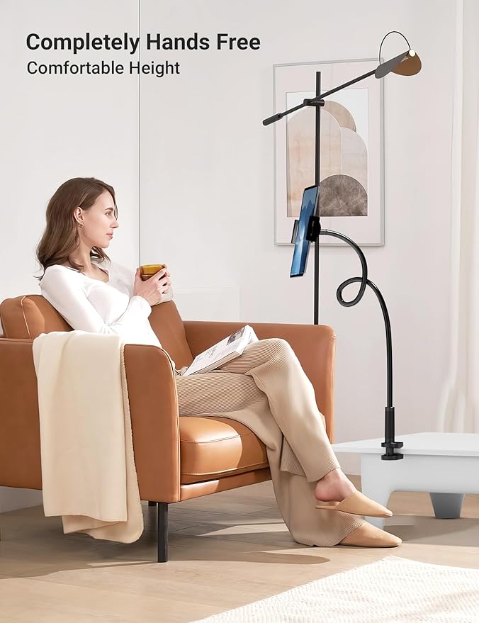 Flexible Gooseneck Tablet Holder, 360° Adjustable Phone Mount - Image 6