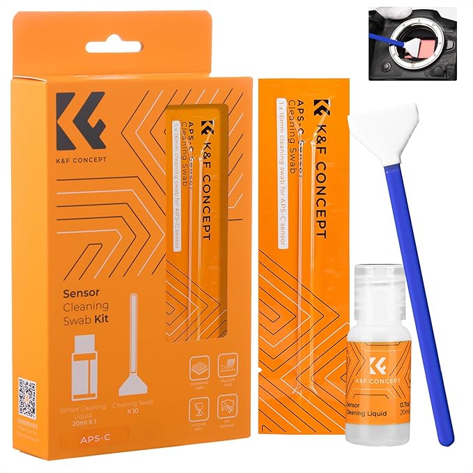 K&F CONCEPT 16mm APS-C Sensor Cleaning Swab*10 + 20ml Sensor Cleaner, DSLR SLR by KFCONCEPT
