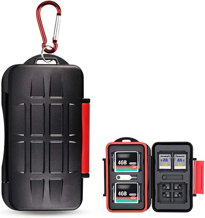 Kiorafoto 28 Slots : 16 TF + 8 SD + 4 CF Memory Card Holder Case Storage by Kiorafoto