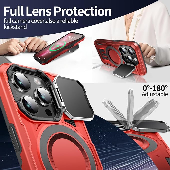 Camera Stand Case for iPhone 13 Pro Max, 2024 Version Military Grade Protective - Image 3