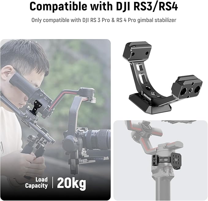 NEEWER Mount Adapter for RS3 Pro & RS4 Pro, Arca Type Quick Release Plate - Image 2