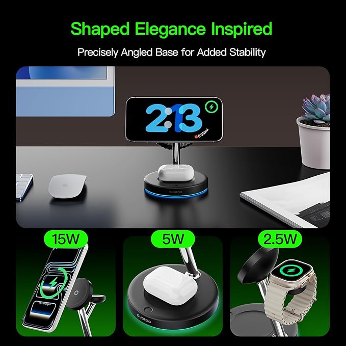 Wireless Charger 3 in 1 for iPhone, Magnetic Charging Station for Apple Family - Image 7