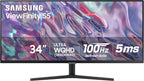 SAMSUNG 34" ViewFinity S50GC Series Ultra-WQHD Monitor, AMD FreeSync, Eye Care by Samsung%C2%AE
