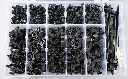 OAUTOO 190pcs Wire Loom Routing Clips Push Mount Cable Tie Assortment - Image 4