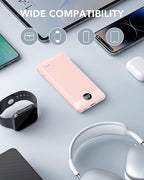 VRURC Portable Charger Built-in Cables and AC Wall Plug, USB C Power Bank - Image 6