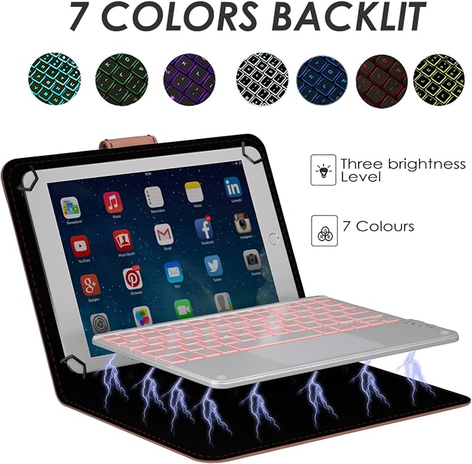 TouchPad Keyboard case for 9", 2-in-1 Bluetooth Wireless Keyboard - Image 3