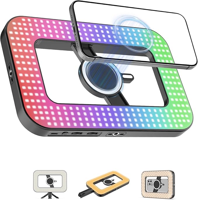 Double-Sided Magnetic Phone Ring Light by TONEOF