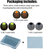 Replacement Earbud Tips Ear Bud Covers Silicone Eartips Fit Most in-Ear Earbuds - Image 7