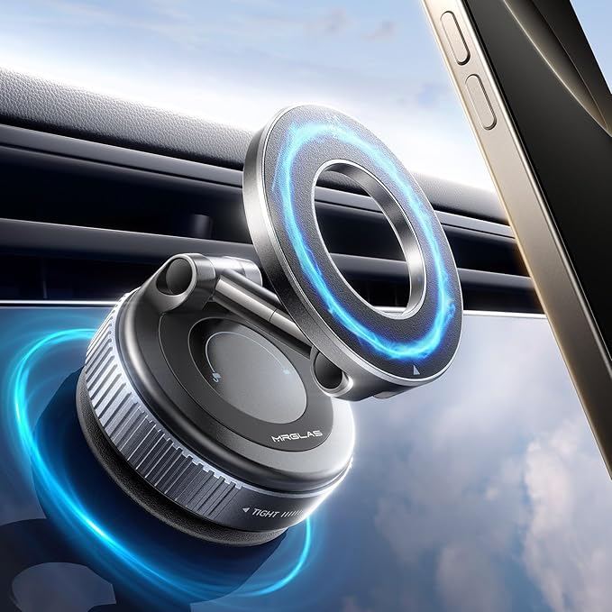 MRGLAS 2026 Upgraded Vacuum Magnetic Phone Holder, by MRGLAS