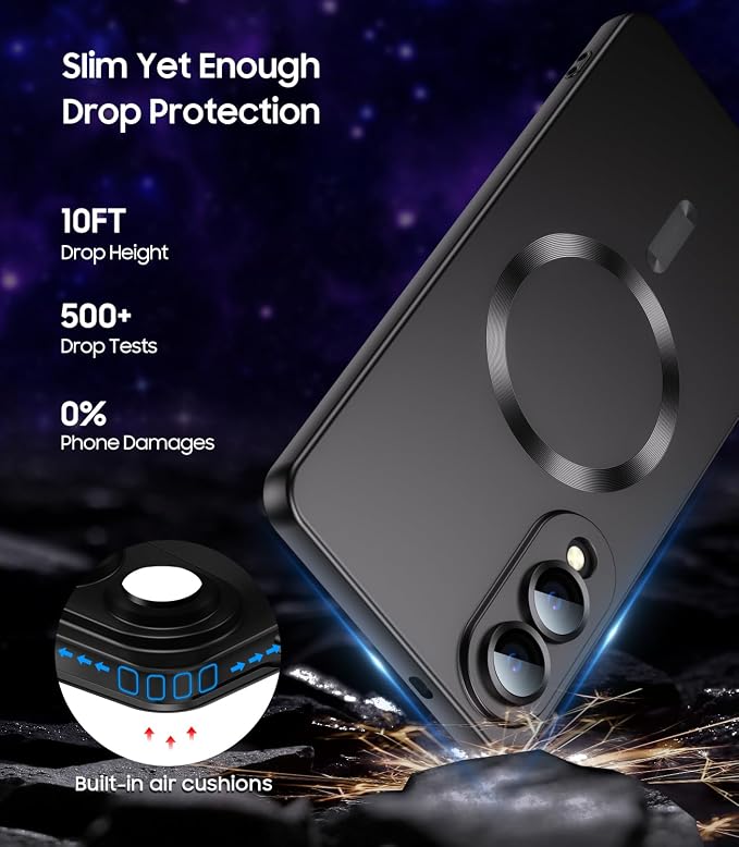 Magnetic for Samsung Galaxy S25 Edge Case Slim Soft Silicone Bumper Shockproof - Image 4