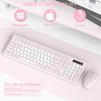 Wireless Keyboard and Mouse Combo, Full-Sized Quiet Wireless Keyboard and - Image 6