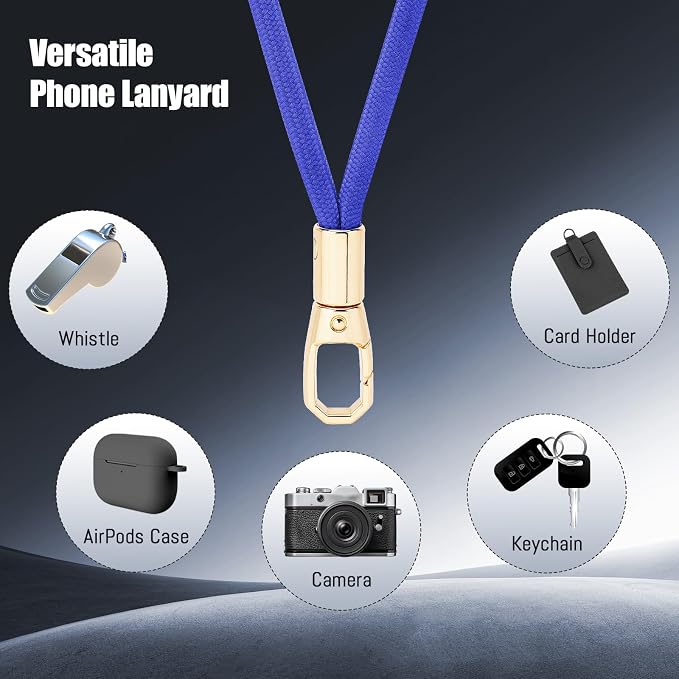 Phone Lanyard 2 Pack, 2x Adjustable Crossbody Phone Strap, 2x Tether Tab - Image 5