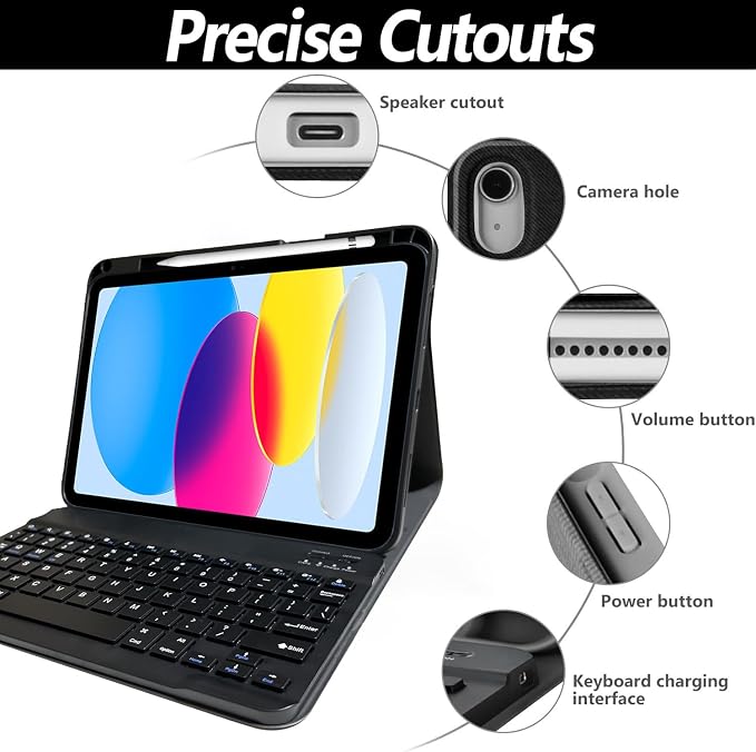 Keyboard Case for iPad 11th 10th Generation - Image 6