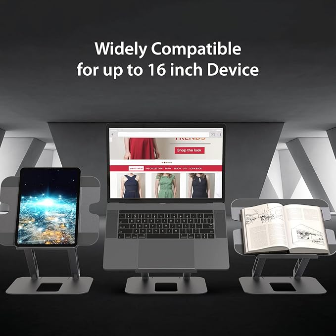 j5create Multi-Angle Aluminum Laptop Stand, Ergonomic Notebook Riser, Suitable - Image 6