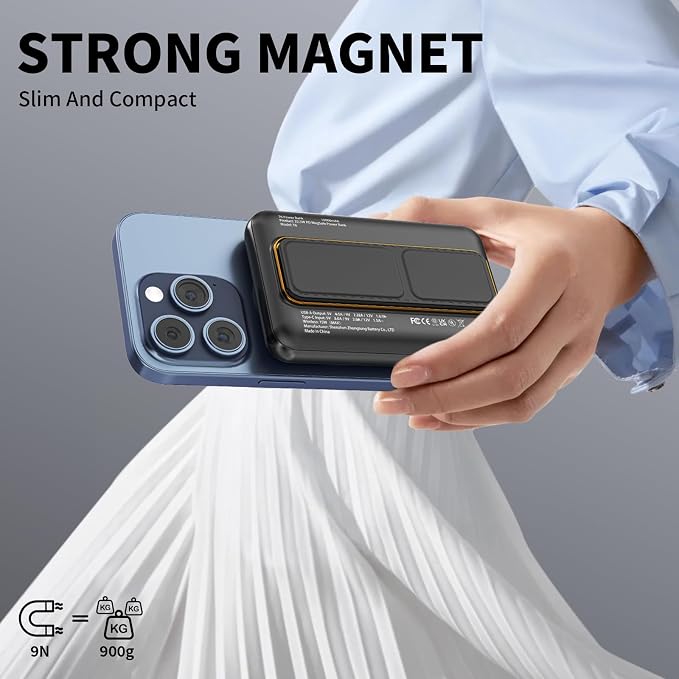 Magnetic Power Bank 10000mAh, Wireless Portable Charger - Image 2
