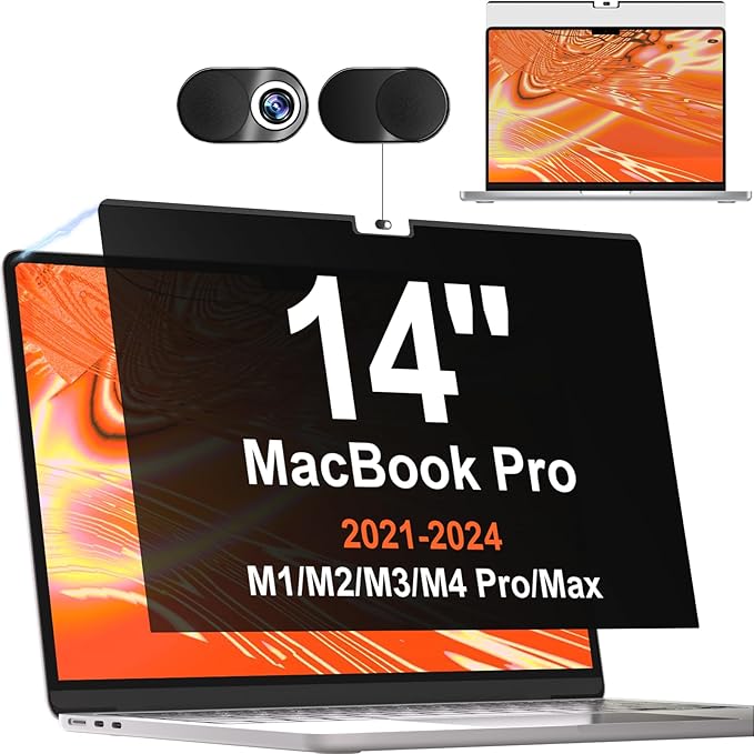 Privacy Screen for MacBook Pro 14 Inch 2021-2024 M4 /M4 Pro /M4 Max /M3 /M3 Pro by Mamol
