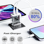 for iPhone Fast Charger, Dual Port USB C iPhone Charger Fast Charging Block - Image 2