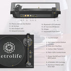 Record Player Wireless Output Turntable Carbon Fiber Tonearm Vinyl Player - Image 9