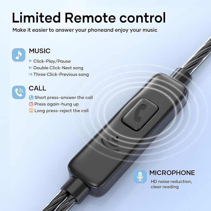 Wired Earbuds with Microphone 5 Pack, in-Ear Headphones with Heavy Bass - Image 5