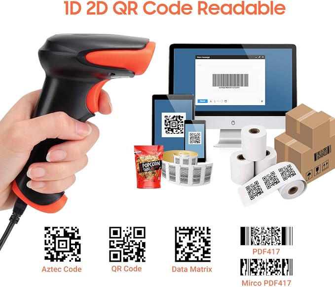Tera Pro Wireless 2D QR Barcode Scanner 3 in 1 Bluetooth & 2.4GHz Wireless & - Image 3