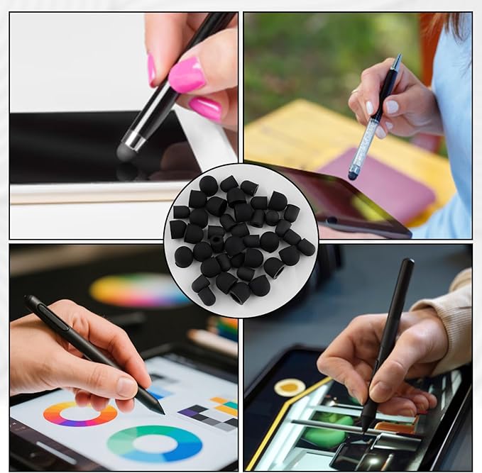 30Pcs Rubber Tips for Stylus Pens, 0.2inch & 0.28inch Replacement Nibs for - Image 6