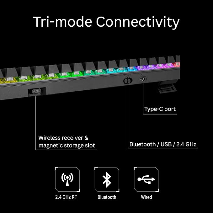 ASUS ROG Strix Scope II 96 Wireless Gaming Keyboard, Tri-Mode Connection - Image 3