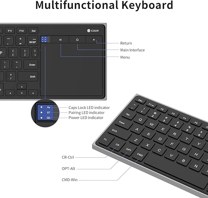 CZUR Rechargeable Bluetooth Keyboard - Image 2