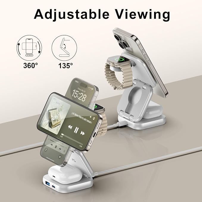 5-in-1 Wireless Charger for MagSafe, AC ISLAND Portable Travel Charging Station - Image 7