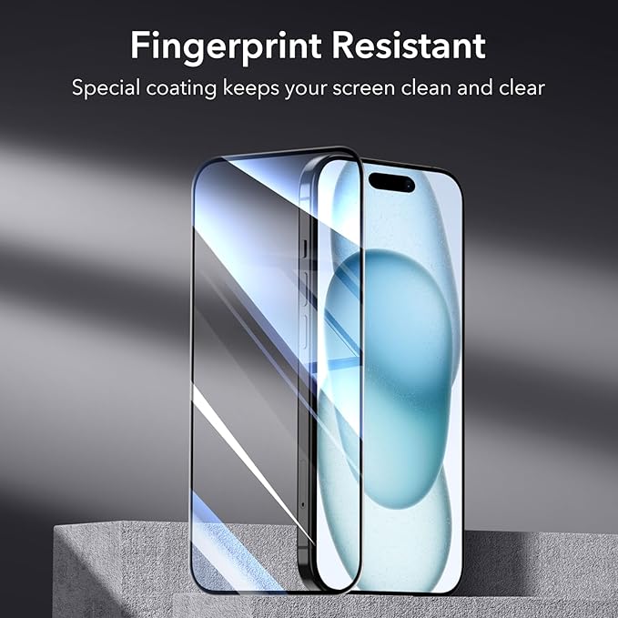 ESR 3+1 Pack for iPhone 15 Screen Protector, 3 Tempered-Glass Screen Protector - Image 8