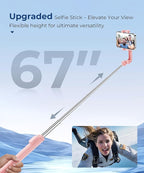 67‘’ Selfie Stick Tripod, Phone Tripod - Image 2