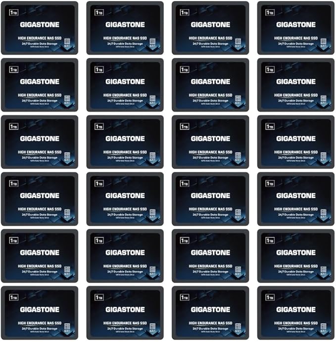 Gigastone 1TB NAS SSD Drive 24/7 Durable TLC High Endurance RAID Data Storage by Gigastone