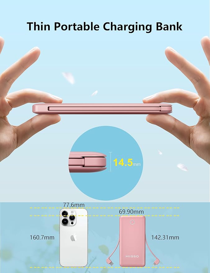 miisso 10000mAh Slim Portable Charger - Image 3