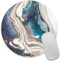 Blue Gold Marble Mouse Pad by Armanza