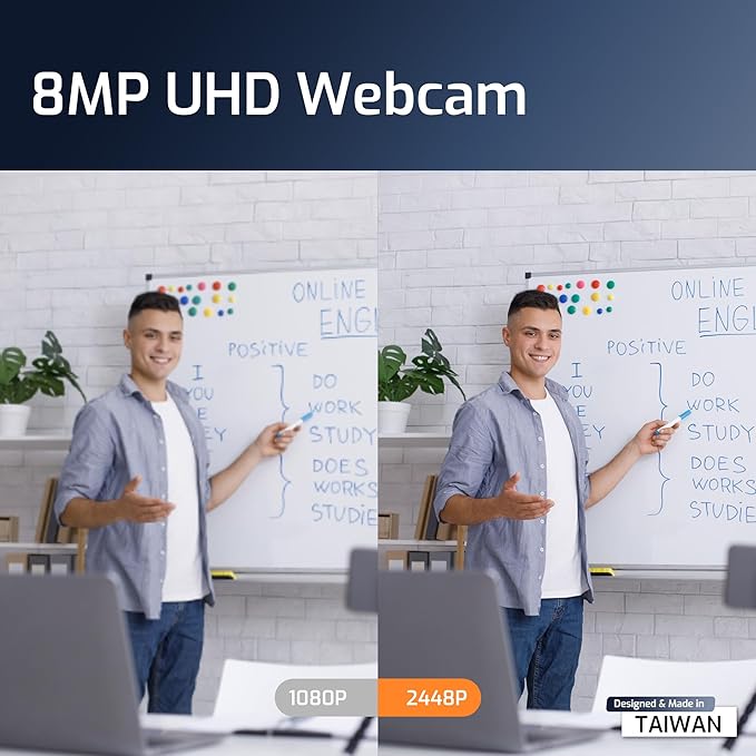 INS-1 USB Document Camera — 8MP Ultra HD, Auto Focus, LED Light, Built-in - Image 4