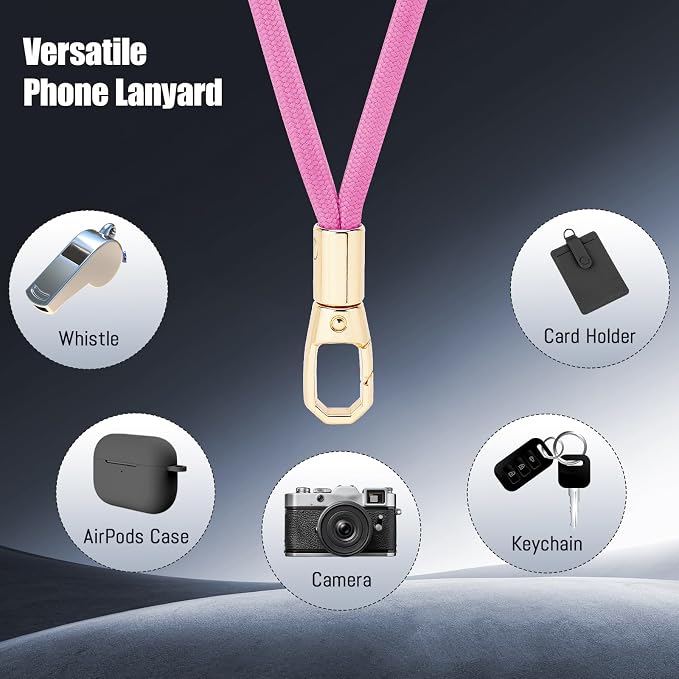 Phone Lanyard 2 Pack, 2x Adjustable Crossbody Phone Strap, 2x Tether Tab - Image 6