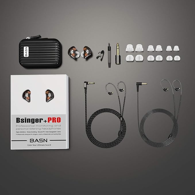 BASN Bsinger PRO in-Ear Monitors Hybrid Dynamic Dual Drivers Two Detachable - Image 5